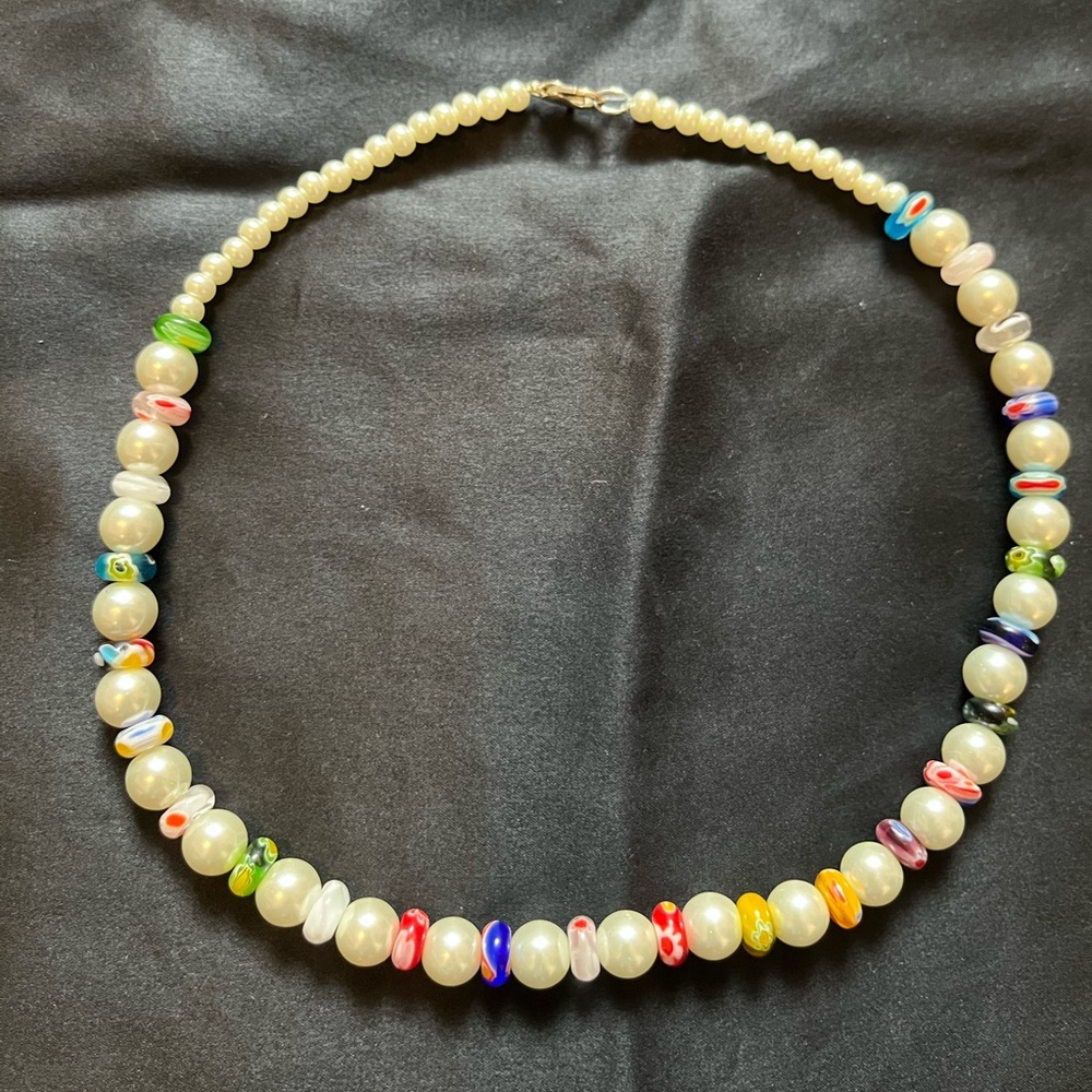 Handmade Faux Pearl Necklace